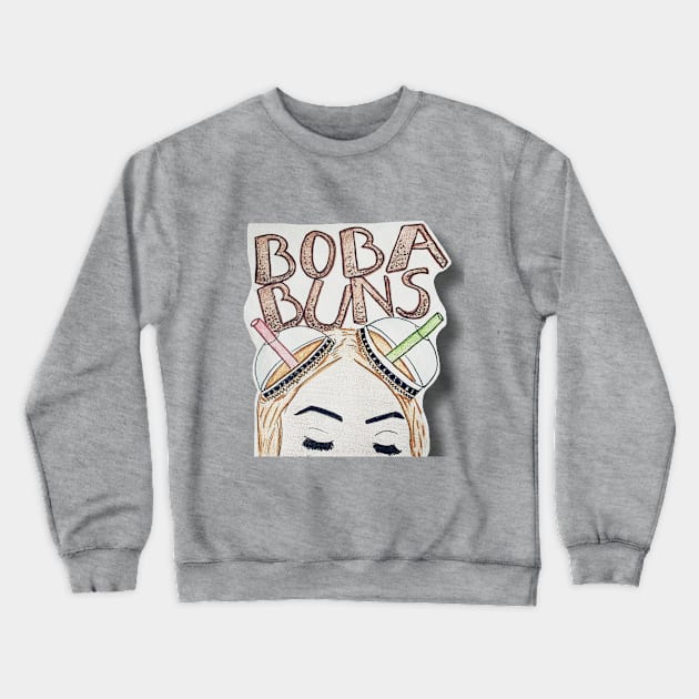 Boba Crewneck Sweatshirt by JocelynCrafts